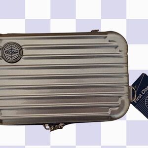 Pan Am Hard-Sided Silver Crossbody Bag